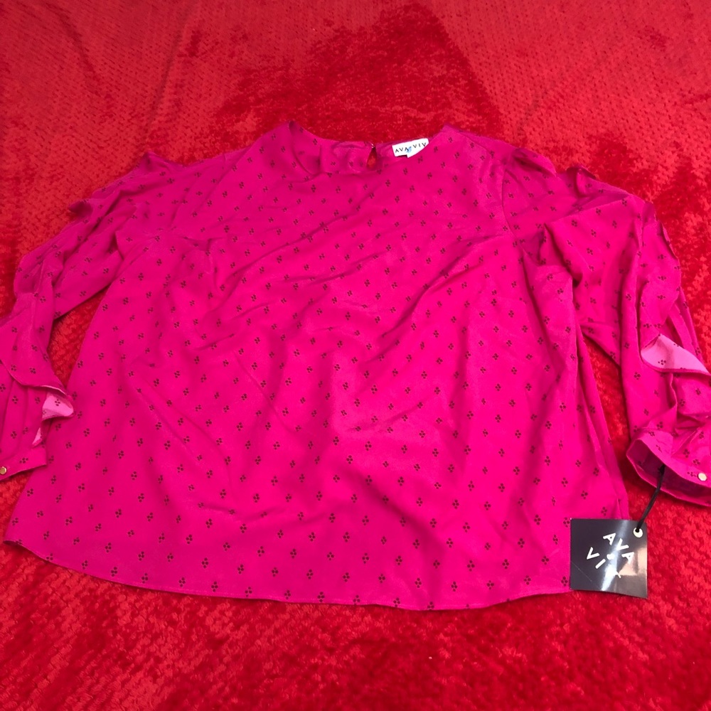 NWT AVA & VIV BLOUSE TOP shirt
